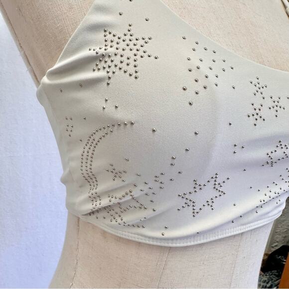 Beach Riot white studded lunar sports bra swim top size small-medium - Picture 6 of 15